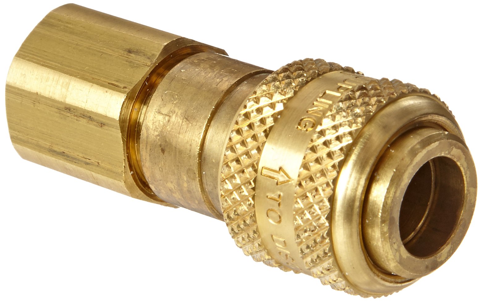 Dixon Valve 2DF3-B Brass Automatic Industrial Interchange Pneumatic Fitting, Socket, 1/4