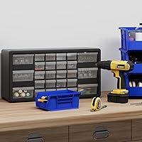 Vista 71 de Akro-Mils 10164 64 Piezas de plástico de equipo de almacenamiento y Gabinete cajón, 20 x 16 x 6-1/2 pulgadas, color negro