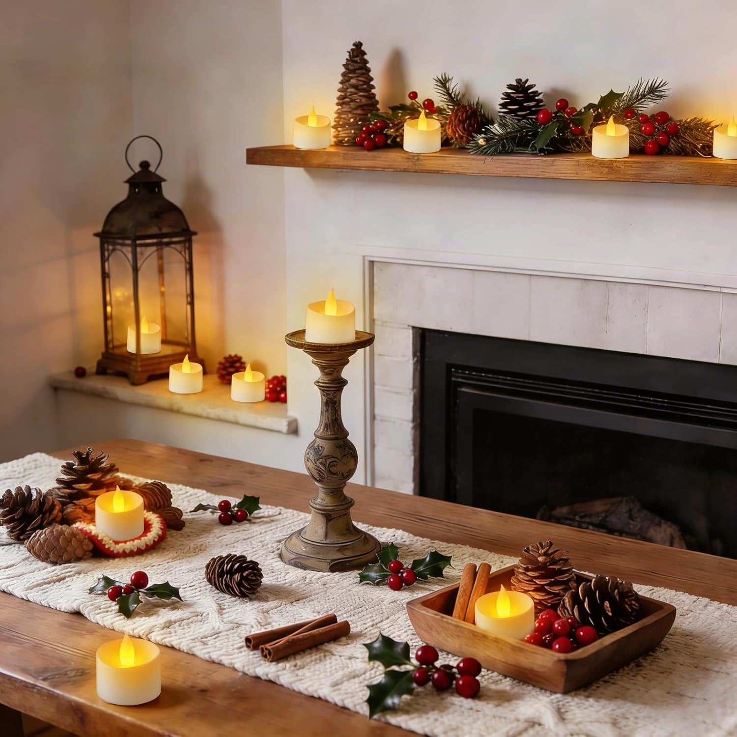 24 Pezzi Candele LED Fiamma Oscillante Piccole Candele Finte Batteria Durata Fino a 200 Ore per Matrimoni, Feste, Halloween, Natale