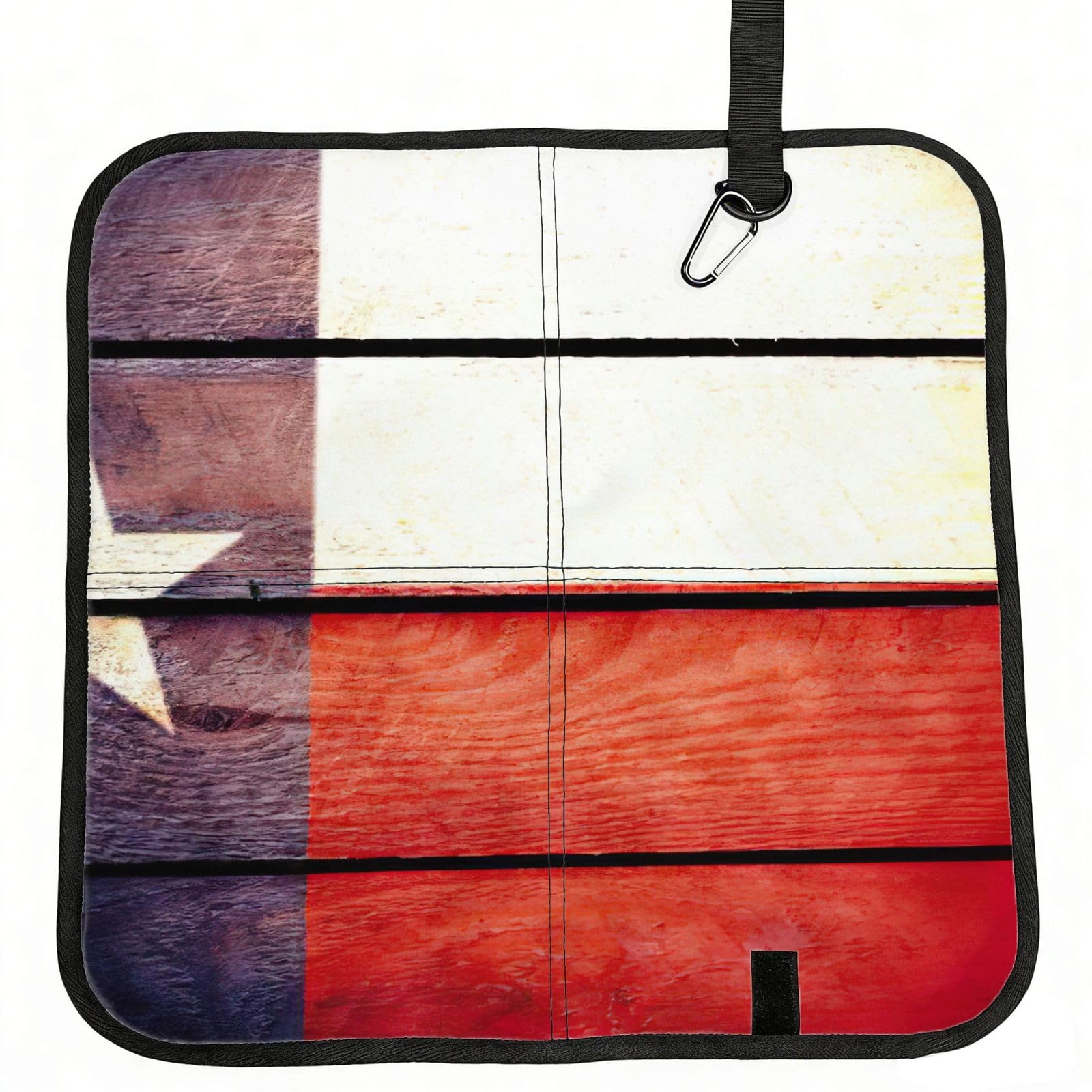 bghdfa American Flag Pattern Print Outdoor Sitting Mat Waterproof Oxford Cloth Seat Cushion Folding Foam Camping Seat For Picnic