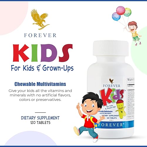 Miniatura 3 de Forever Kids - Tabletas multivitamínicas masticables - Paquete de 2