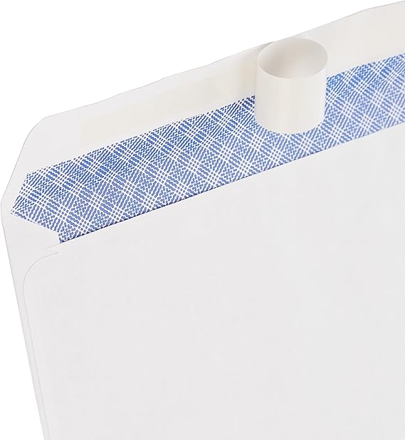 Amazon Basics #10 Security-Tinted Self-Seal Business Envelopes for Documents, Privacy, Home & Office, White, 500-Pack