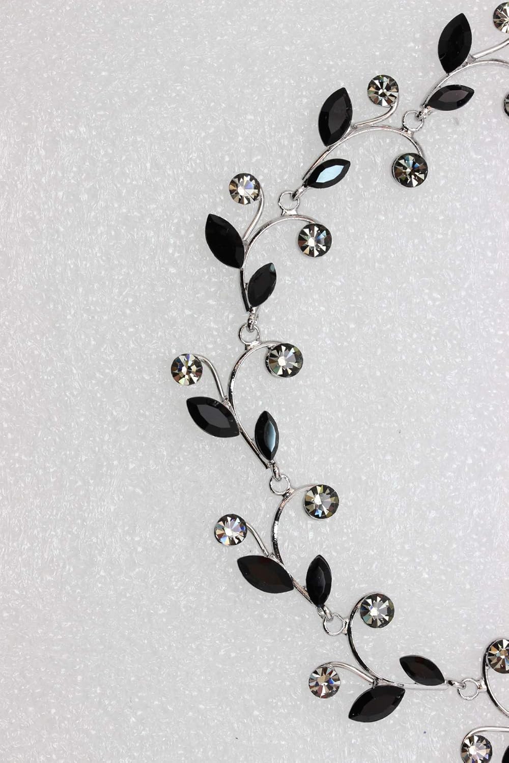 Faship Gorgeous Rhinestone Crystal Floral Necklace Earrings Set - Image 3