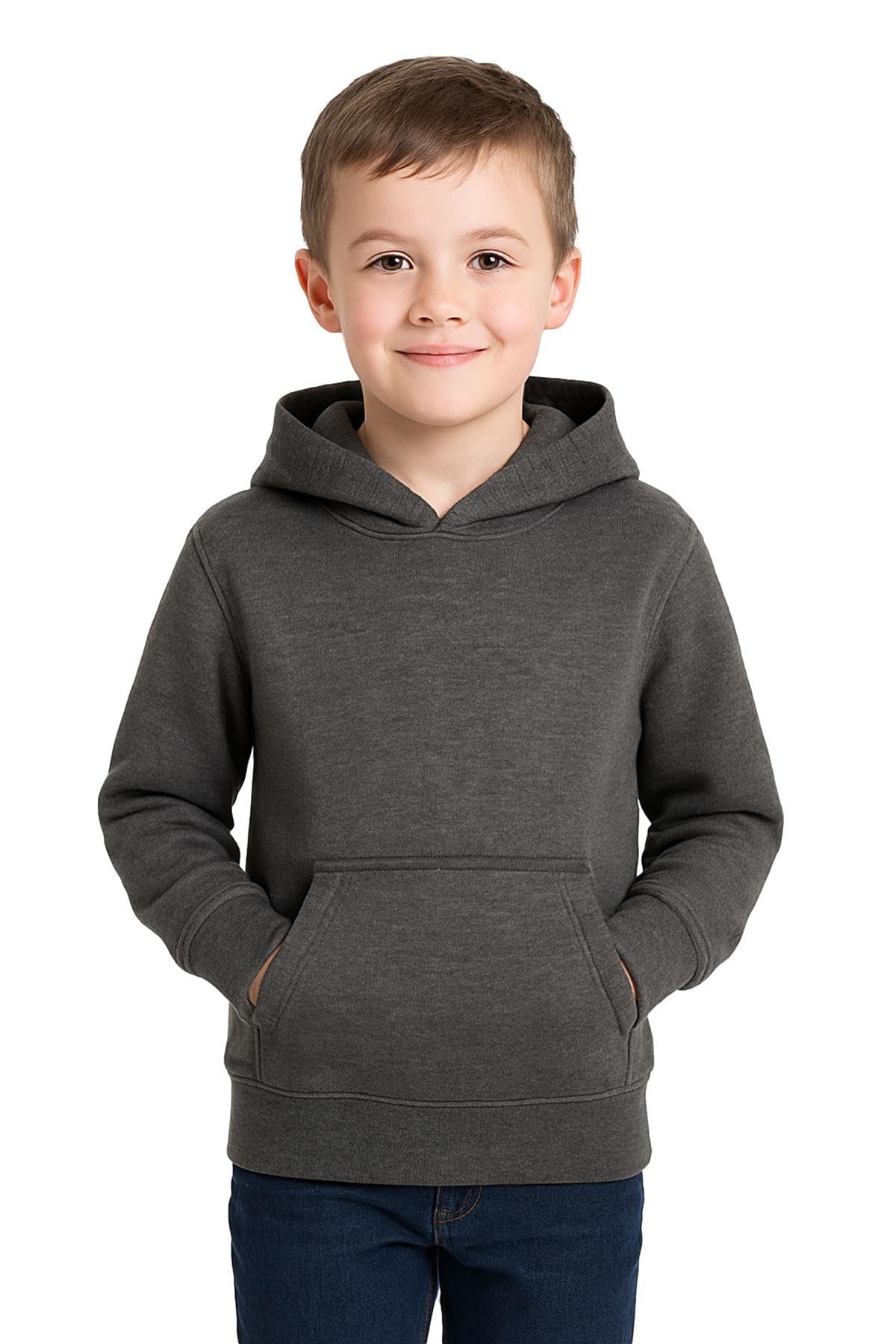 A2Z 4 Kids Tie Dye Hoodie Fleece - Plain Sweat Hoodie Charcoal 3-4