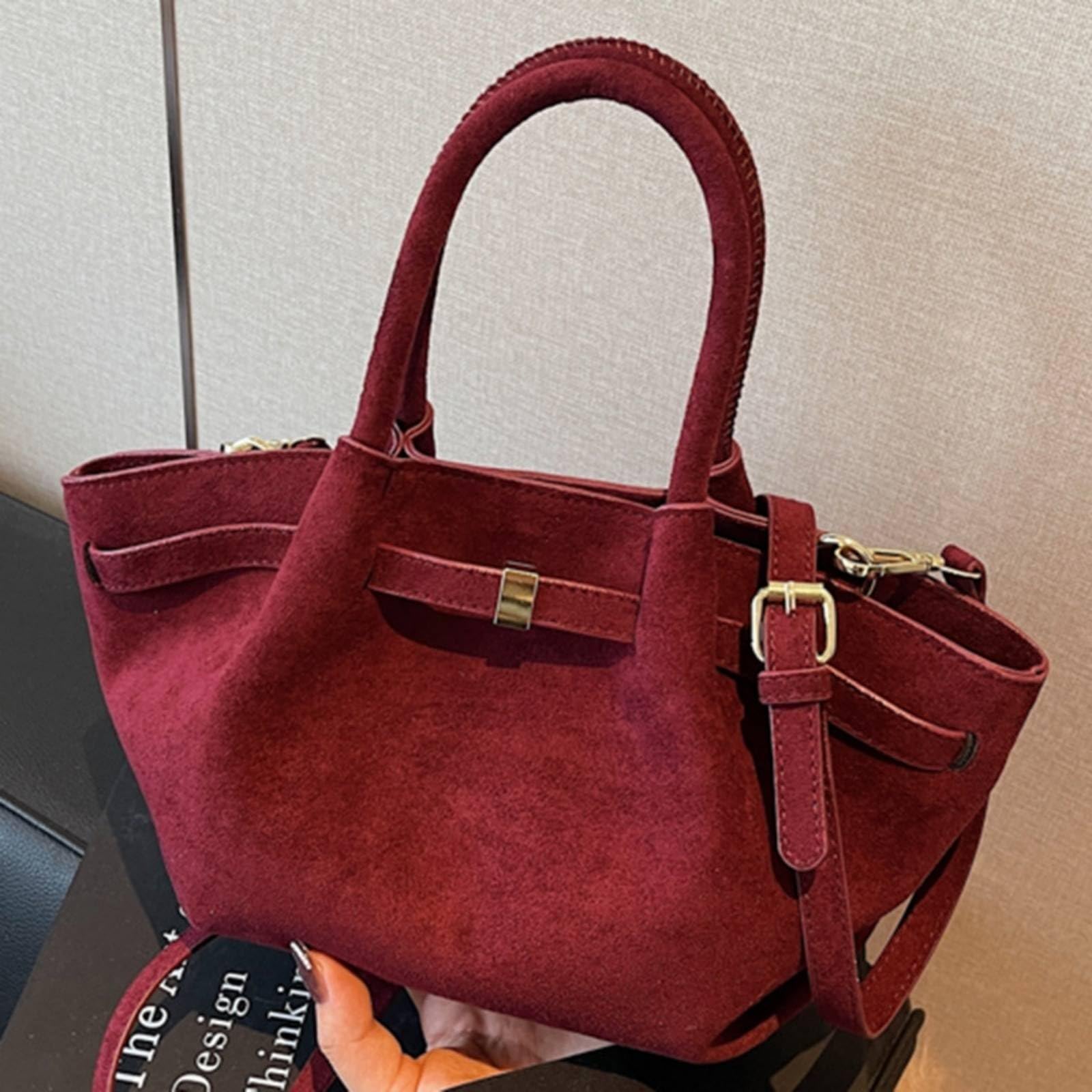 Borse da Donna Borsa Pu di Grande capacità con Cinturina Regolabile E Chiusura Hasp