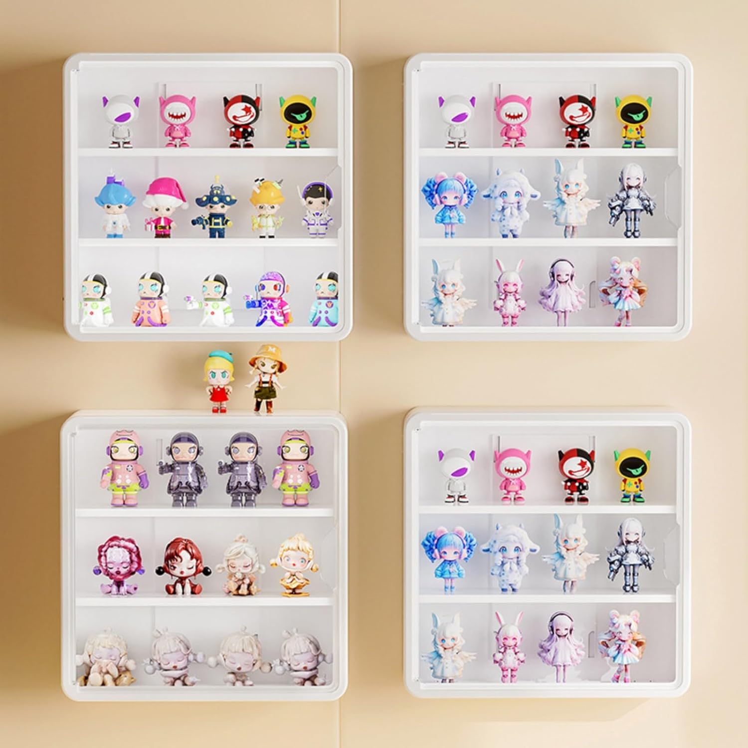 Blind Box Wall-Mounted Display Cabinet (White Small Size)