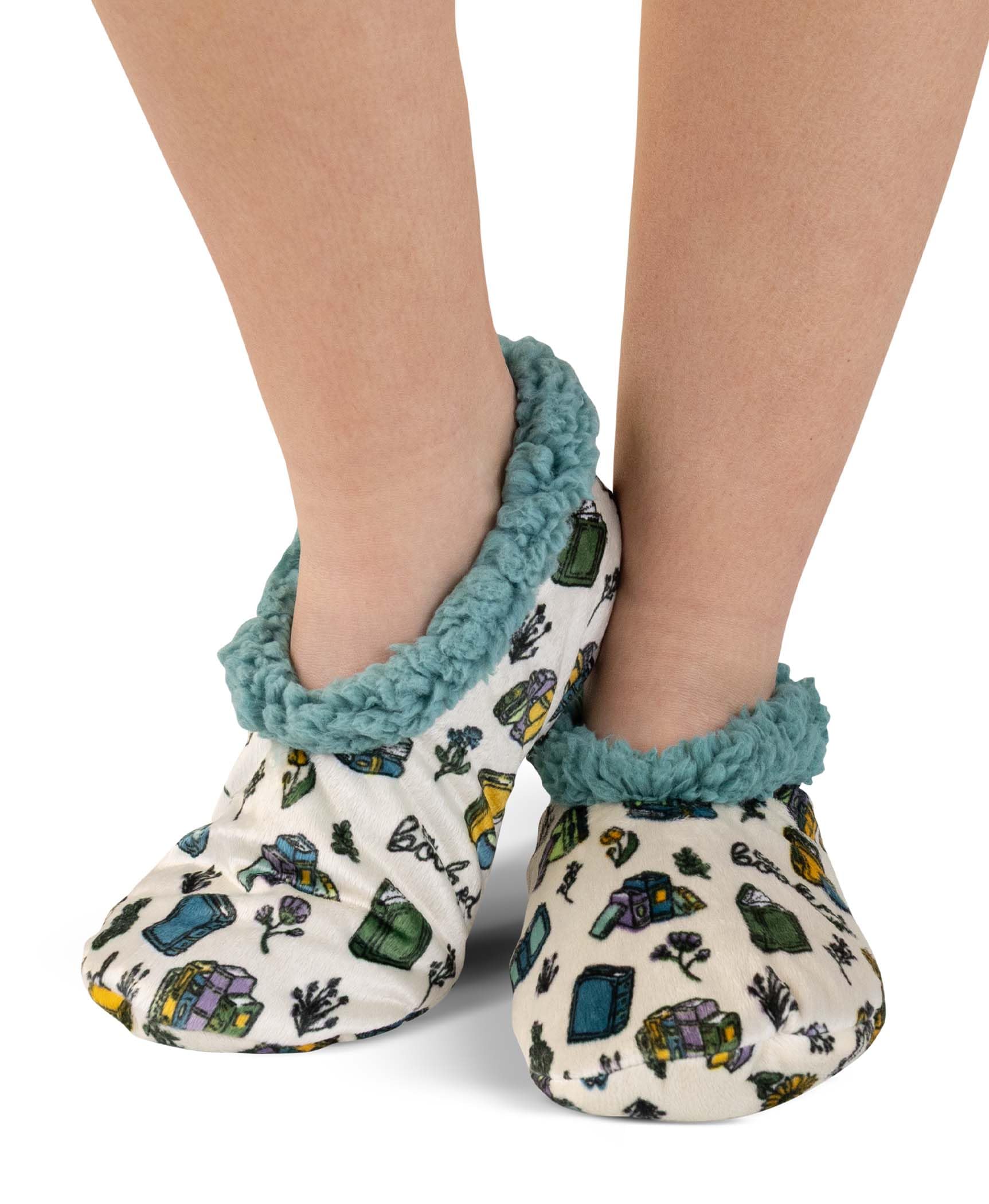 Lazy One Calcetines mullidos para mujer, bonitas pantuflas con forro polar, calcetines antideslizantes