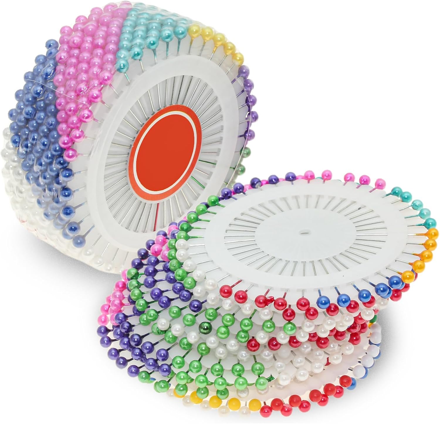 2880pcs Straight Pins Sewing Set, 6 Rolls of 480pcs Each, Multi-Color Pins for Fabric, Hijab Pins & Backpack Sewing for Christmas & Other Crafts Making