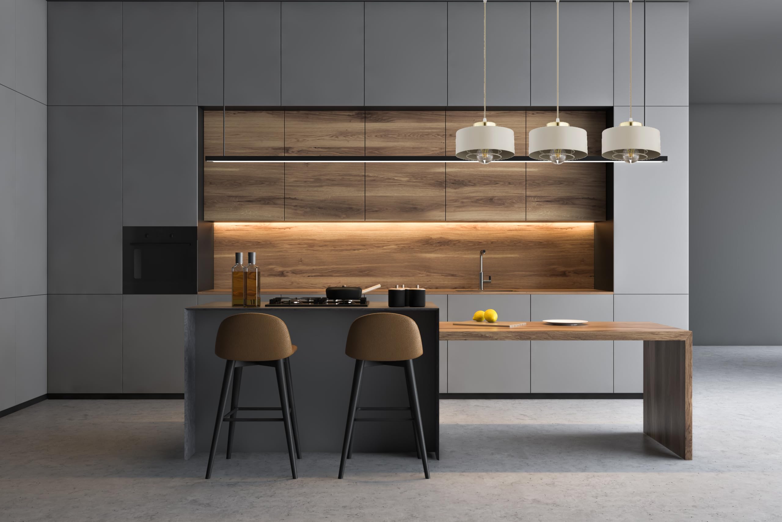 Pendelleuchte 3-flammig aus Metall in Beige, höhenverstellbar | E27 Fassung | LED geeignet | Hängelampe für Wohnzimmer, Esszimmer, Küche, Büro oder Schlafzimmer