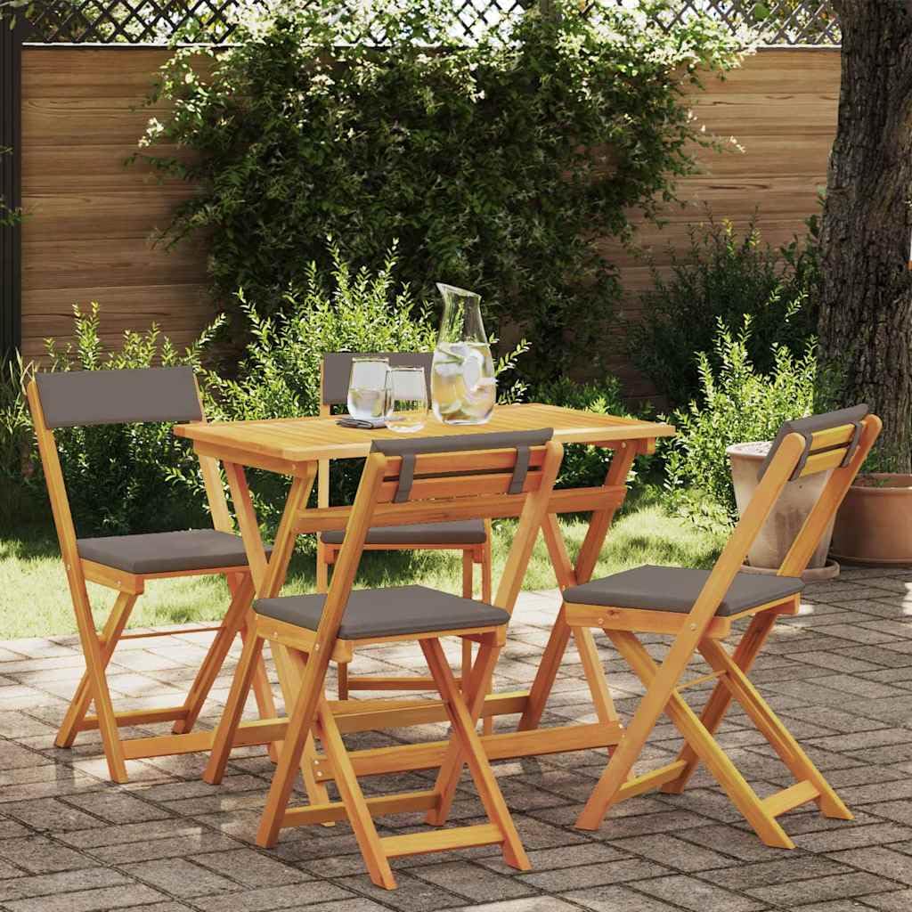 Ensemble de bistro résistant aux intempéries en bois de jardin 5 pcs