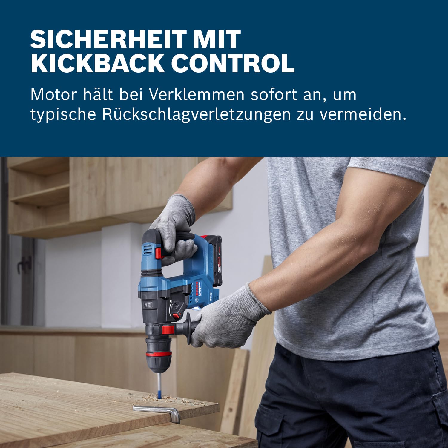 Bosch Professional 18V System Akku-Bohrhammer GBH 18V-18 X (ONECHUCK, inkl. L-BOXX 136)