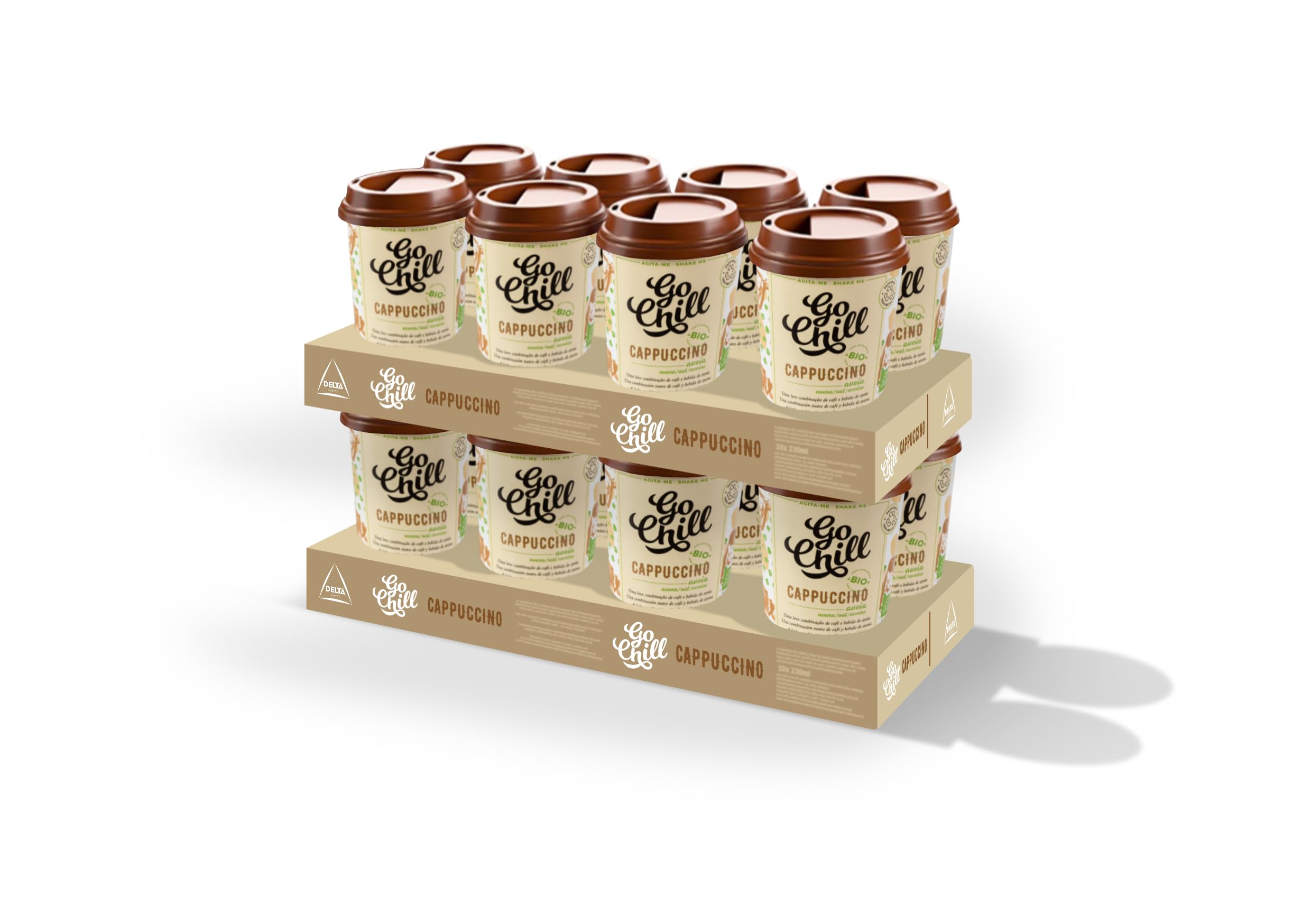 Go Chill Pack Cappuchino Avena - Café Listo Para Tomar - 10 unidades x 230 ml