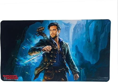 Ultra PRO - Alfombra de juego Dungeons & Dragons Honor Among Thieves con Chris Pine - Protege tus tarjetas coleccionables durante el juego de