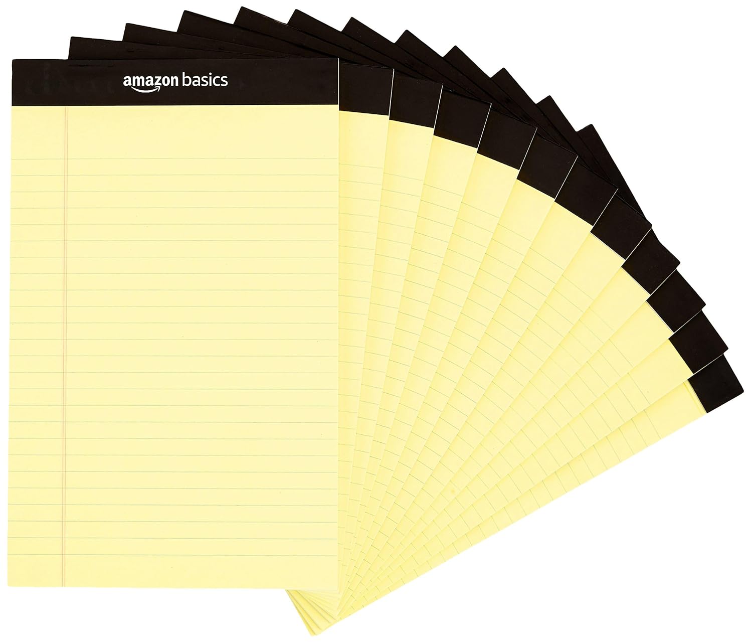Amazon Basics Wide Ruled Lined Writing Note Pads for Office Supplies, 8.5" x 11.75", White, 12-Pack of 50 Perforated Sheets - Image 7