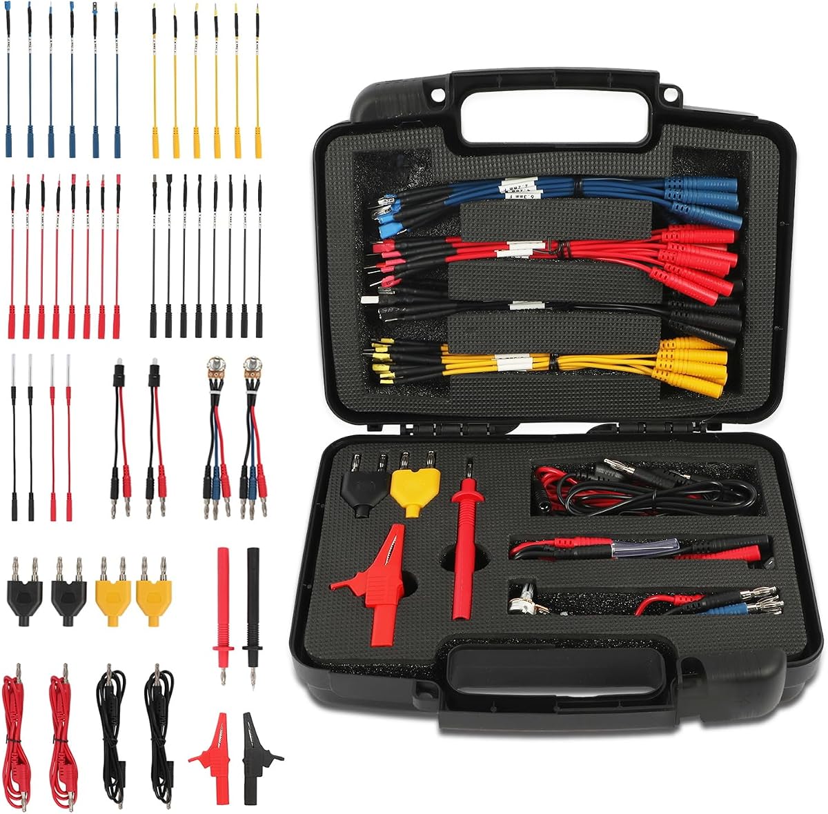 48PCS Automotive Circuit Test Leads Kit Electrical Breakout Leads Automotive Kit Multi Function Auto Diagnostic Tools Multimeter Test Leads Kit