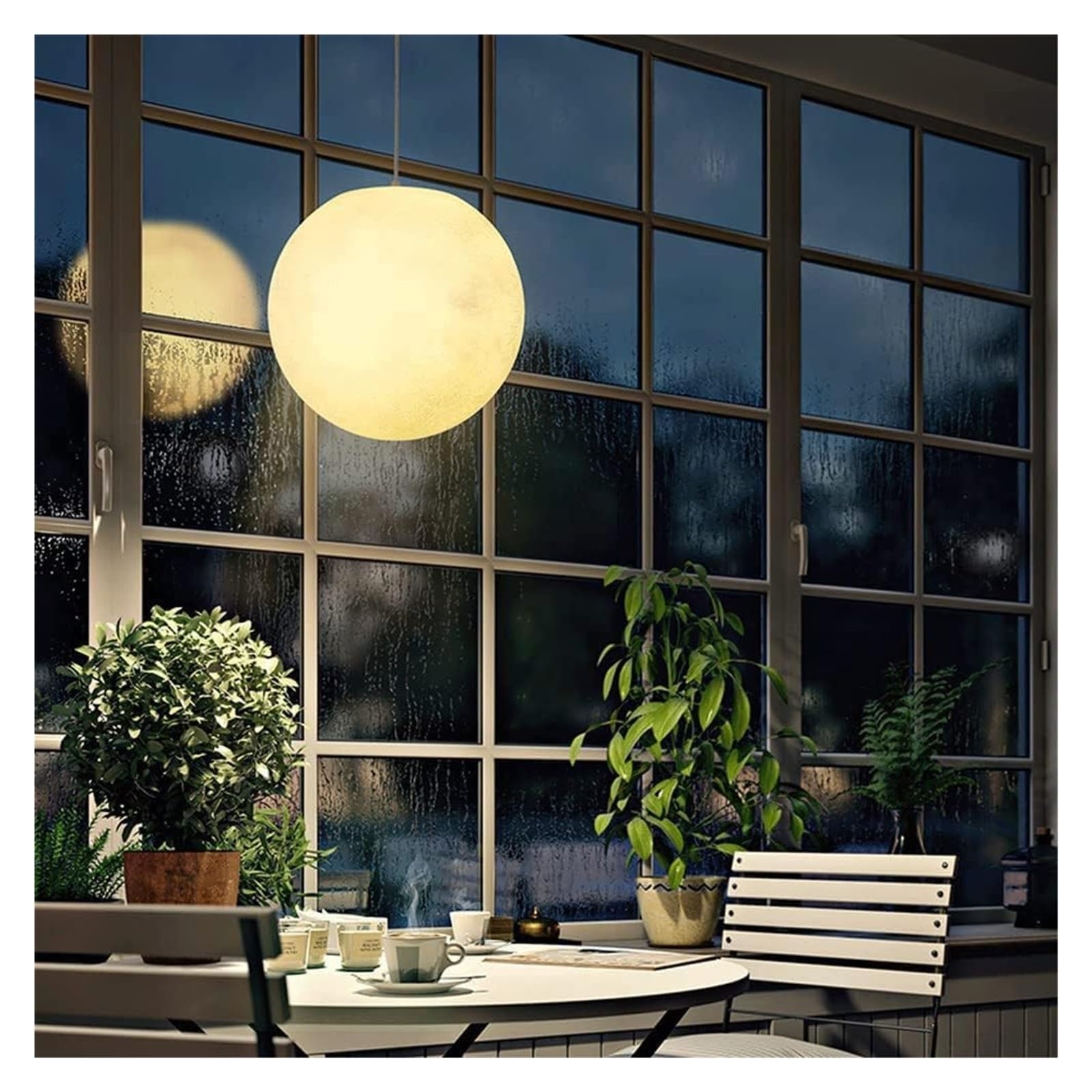 Chandeliers,Modern Simple Style Metal Resin Chandelier,- Moon Shanging Lamp