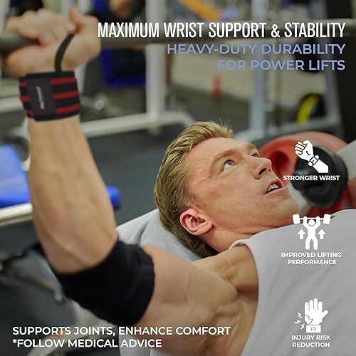 Miniatura 2 de Rip Toned Muñequeras de grado profesional de 18 pulgadas con trabillas para el pulgar soporte de muñeca hombres y mujeres levantamiento de pesas