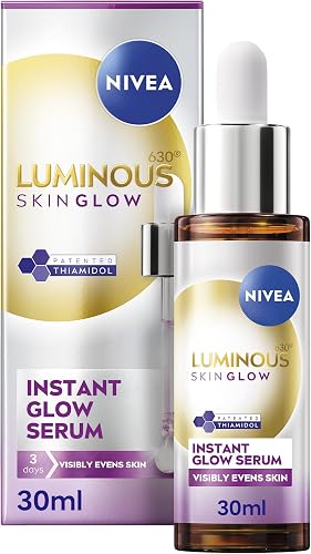 NIVEA LUMINOUS630 Instant Glow Face Serum, Dark Marks Reduction, Pore Refiner, Skin Hydration, 30ml