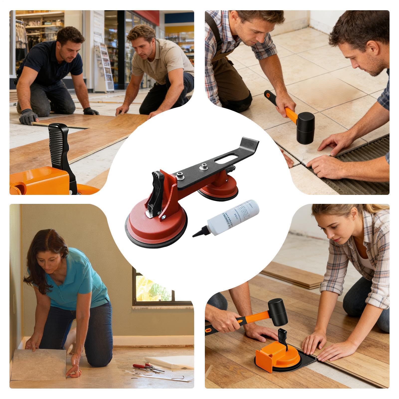 Herramienta de Reparación de Grietas para Suelos Multifuncional Ajustable | Herramienta de Sujeción para Reparación de Pisos Para Madera, Baldosa, Baño, Cocina, Sala de Estar, Dormitorio y Hotel