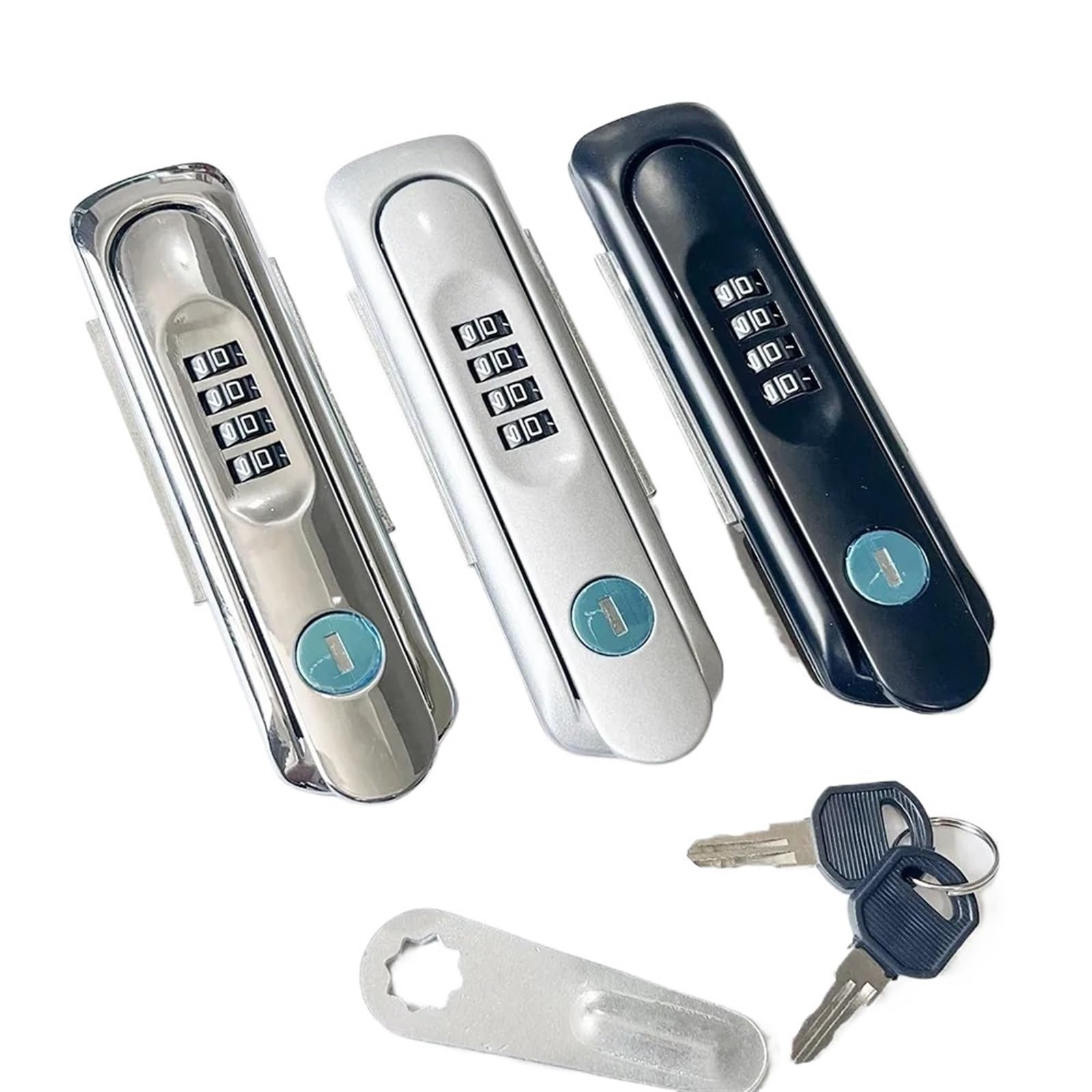 Password Lock of Charging Protection Box Charging Pile Control Cabinet Toolboks Handle Password Lock 1Pcs(Black)