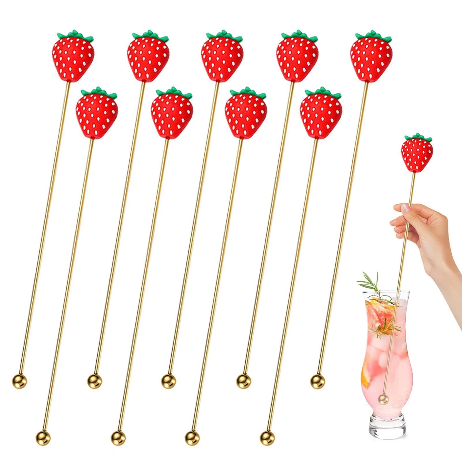 Varillas para mezclar bebidas de fresa ideales para tus cócteles y cafés helados