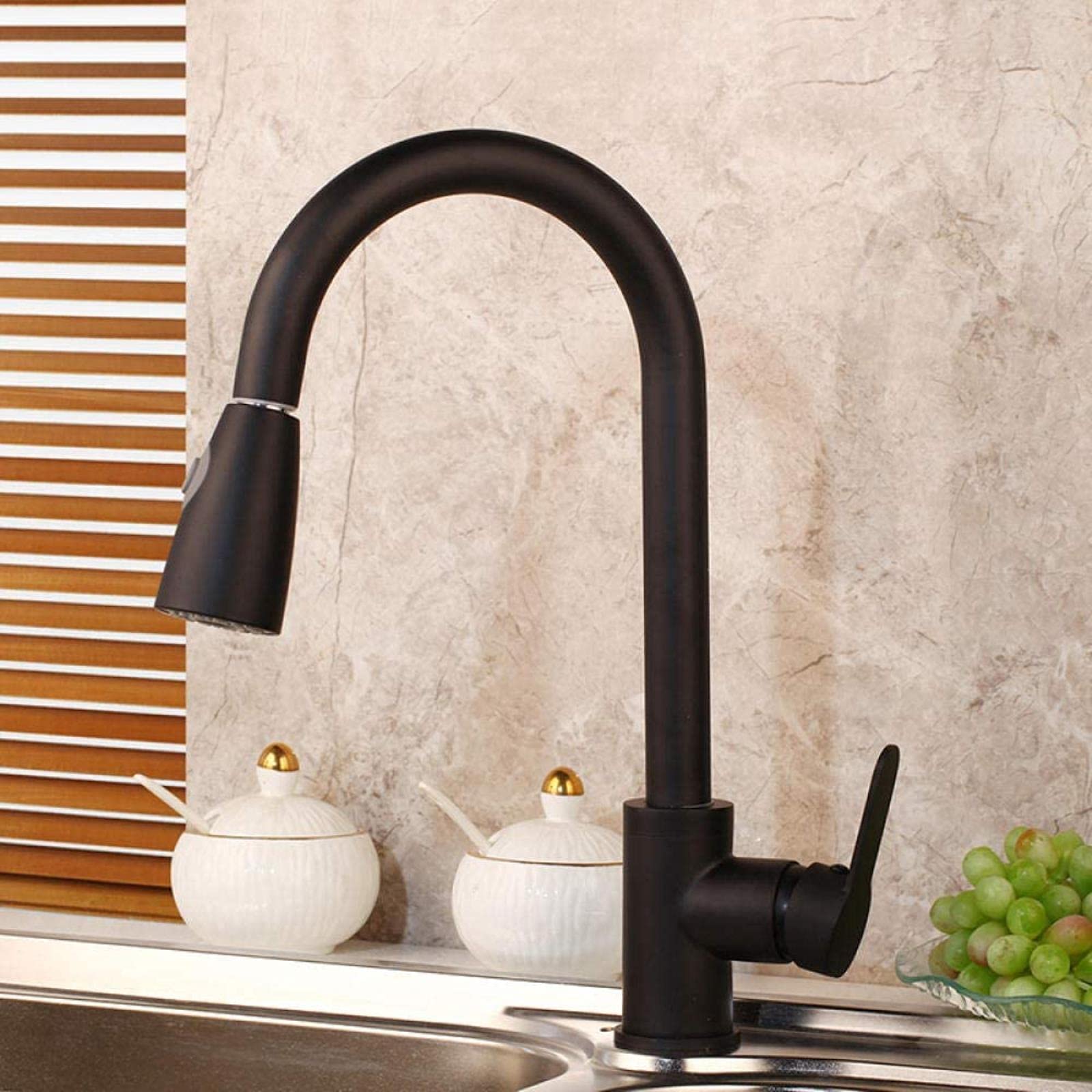 Robinet de cuisine extractible mitigeur évier douchette jet eau rotatif 360