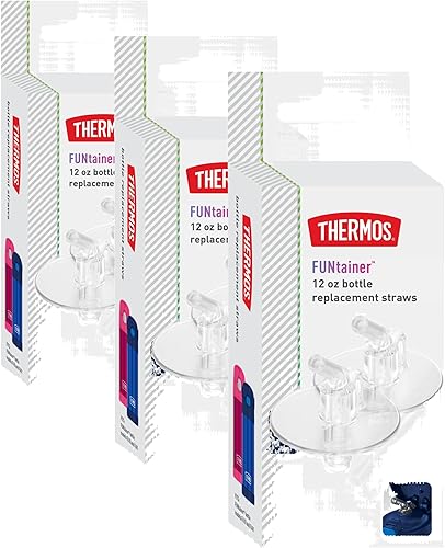 Miniatura 6 de THERMOS FUNtainer - Pajitas de repuesto para botellas de agua aisladas de 12 onzas para niños, 4 popotes
