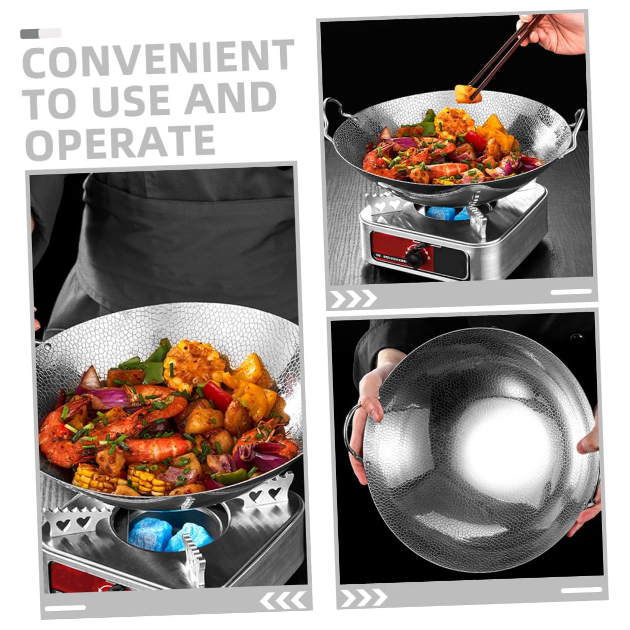 Olla Protección contra Quemaduras Doble Asa para Cocinar de Acero Inoxidable Resistente y Segura para Camping y Cocina Doméstica