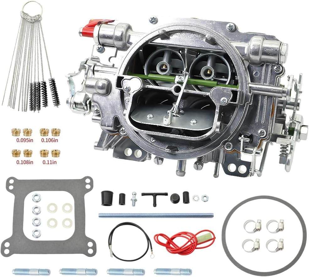 4 Barrel 1405 Carburetor Manual Choke Carb Compatible with Edelbrock Performer 600 CFM,1405-600, No EGR