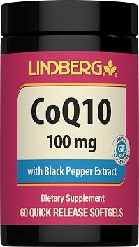 Lindberg CoQ10 100mg Softgels | 60 Count | Coenzyme Q10 Supplement