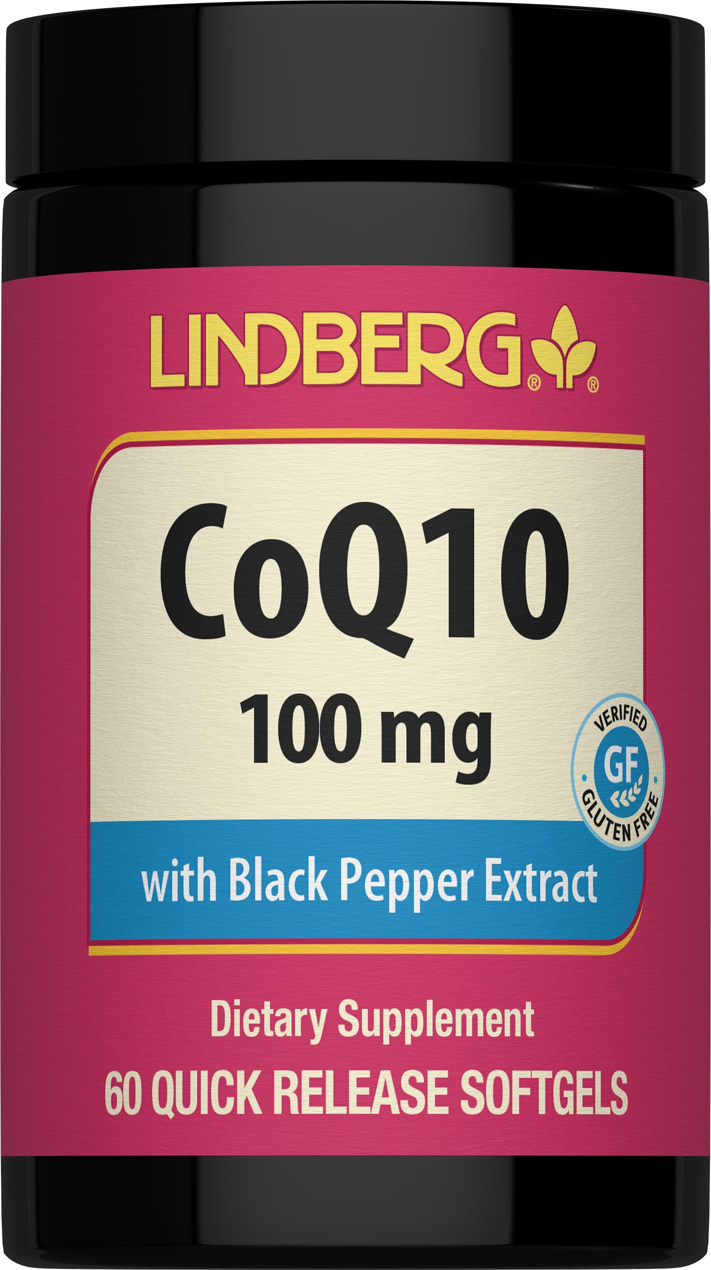 Lindberg CoQ10 100mg Softgels | 60 Count | Coenzyme Q10 Supplement