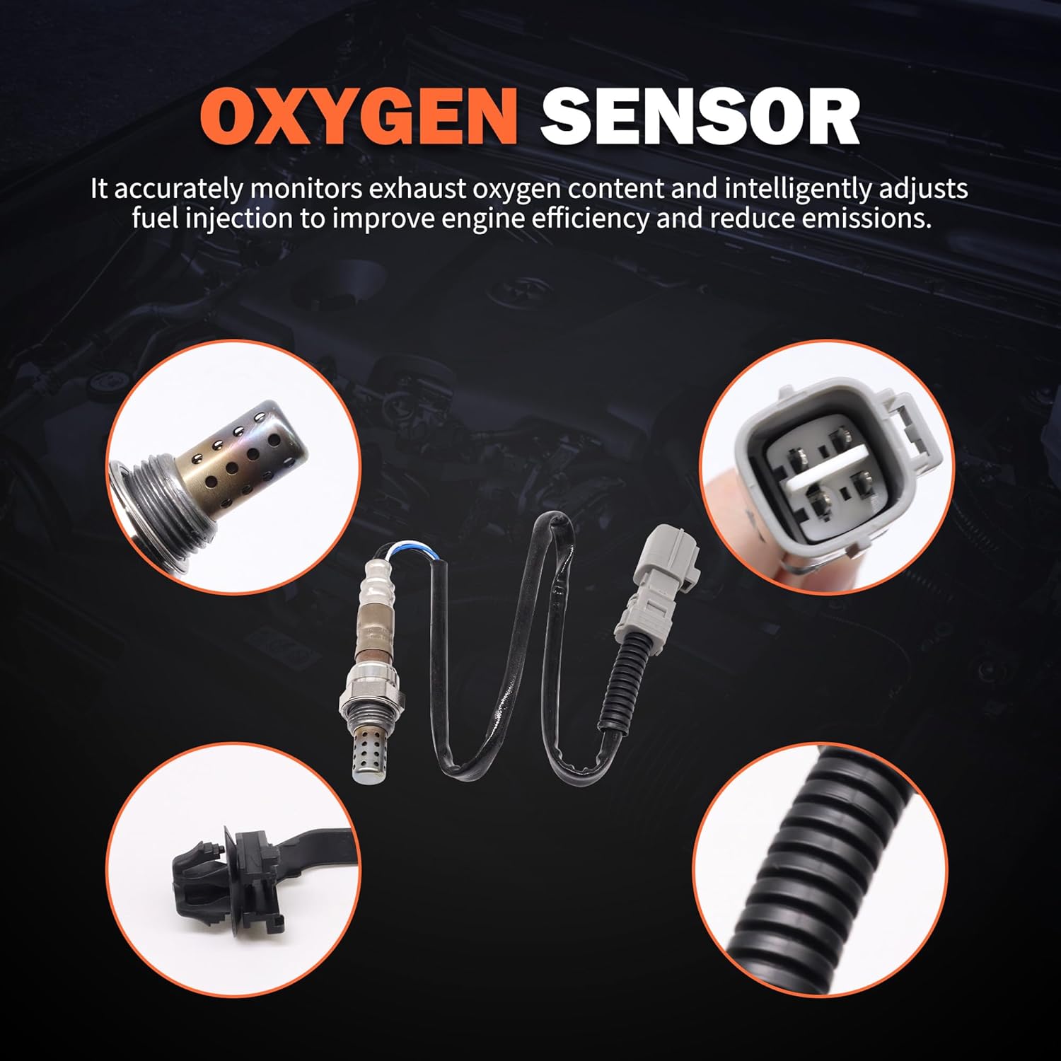 HiSport 250-24870 Heated O2 Oxygen Sensor Compatible with Lexus CT200h 2011, 2012, 2013, 2014, 2015, 2016, 2017 RX350 2014-2015 RX450h, Toyota Highlander Prius 2010-2015 V Plug-in C 2012-2019 Sienna