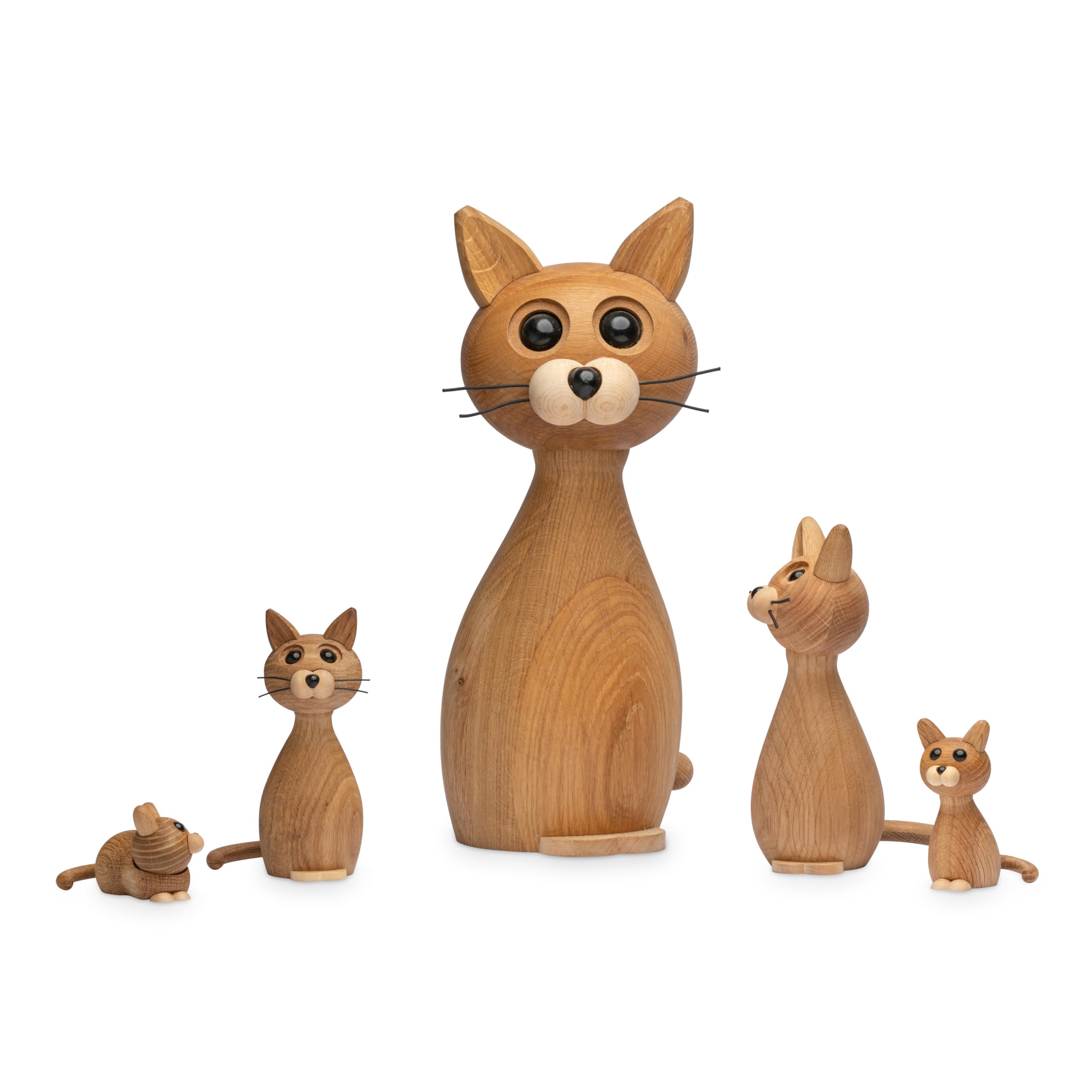 Spring Copenhagen Holz Katze Brave - Handgefertigte Fensterbank Deko