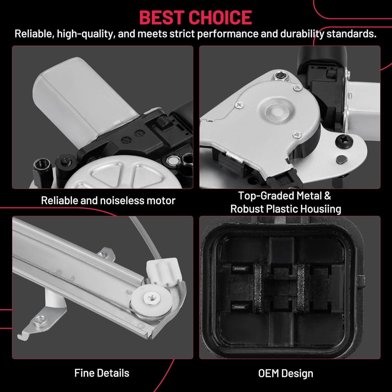 BDFHYK 751-344 Power Window Regulator with Motor Front Left Compatible with Subaru Legacy 2010-2014, Compatible with Subaru Outback 2010-2014