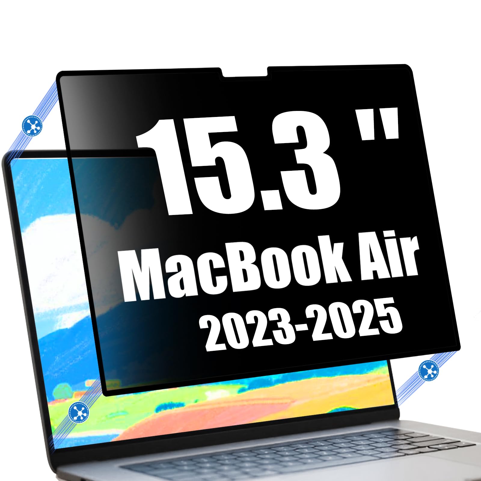 Ceydebne Privacy Screen Protector for MacBook Air 15 Inch (2023-2025, M2, M3, M4) Removable Laptop Privacy Screen Shield