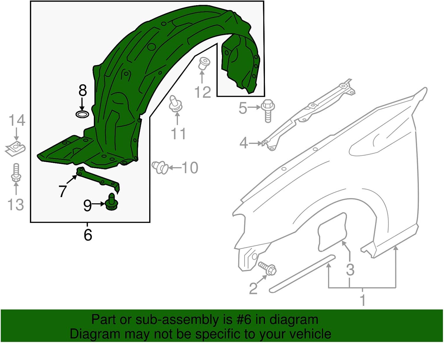 Subaru Mud Guard - 59110CA011
