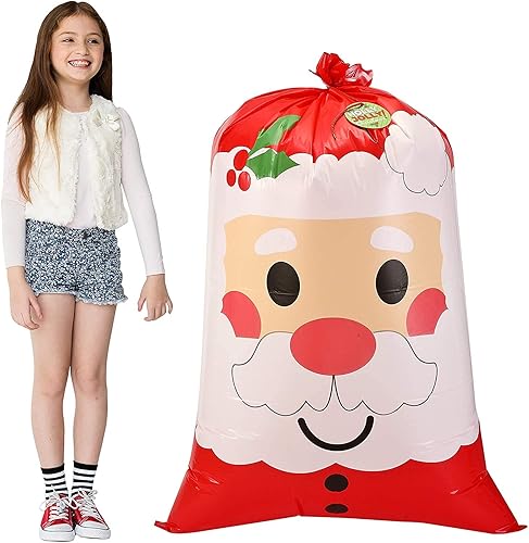 Miniatura 9 de JOYIN 3 bolsas de regalo de Papá Noel jumbo de 56 x 36 pulgadas con etiquetas de regalo para temporada de Navidad, regalos, regalos festivos,
