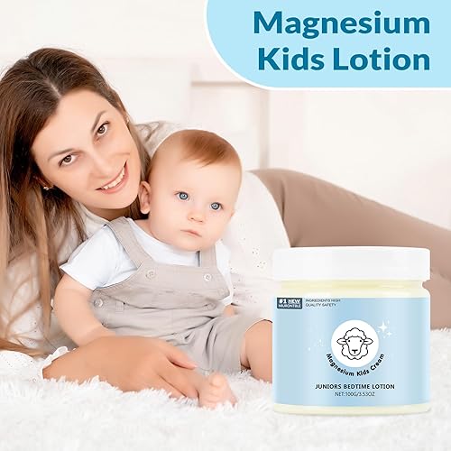 Miniatura 4 de Loción de magnesio para niños - Loción de magnesio para dormir - Alivio calmante y relajación - Crema tópica de magnesio ayuda a los niños a