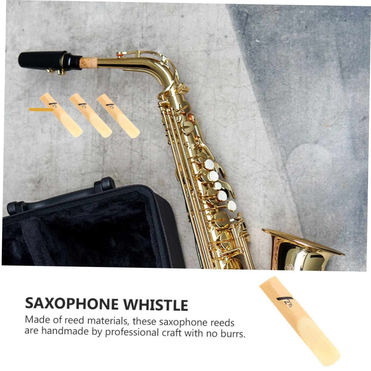 Toddmomy 50 Piezas Cañas Para Saxofón Bemol Cañas De Repuesto Para Saxofón De Instrumentos Musicales Para Practicar y Tocar