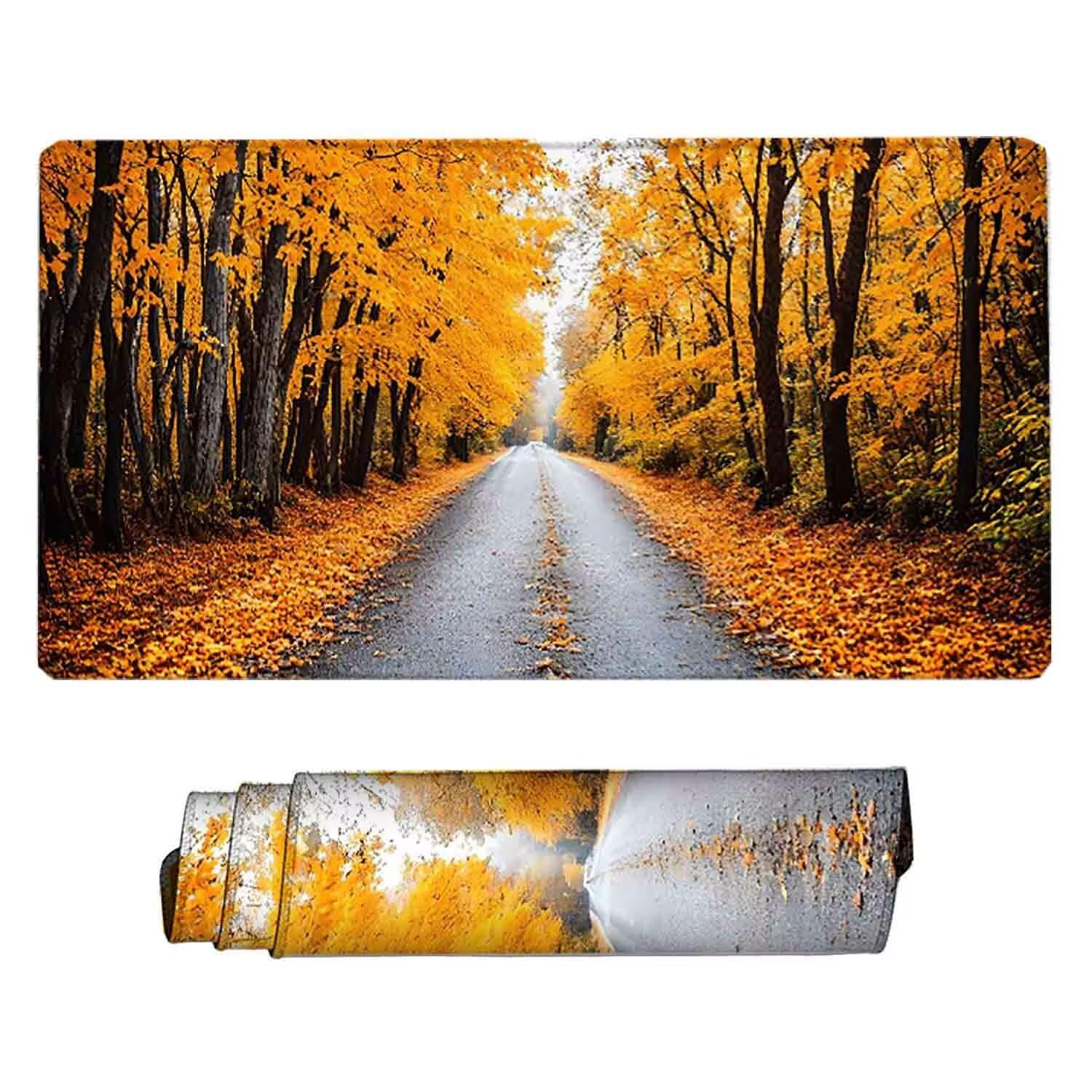 Tappetino Mouse Arancia Mousepad Albero Tappetino Mouse XXL 1200 x 600mm Sottomano Scrivania Grande con Base in Gomma Antiscivolo Accessori Gaming, Migliora Precisione e Velocità per PC, Laptop r8016