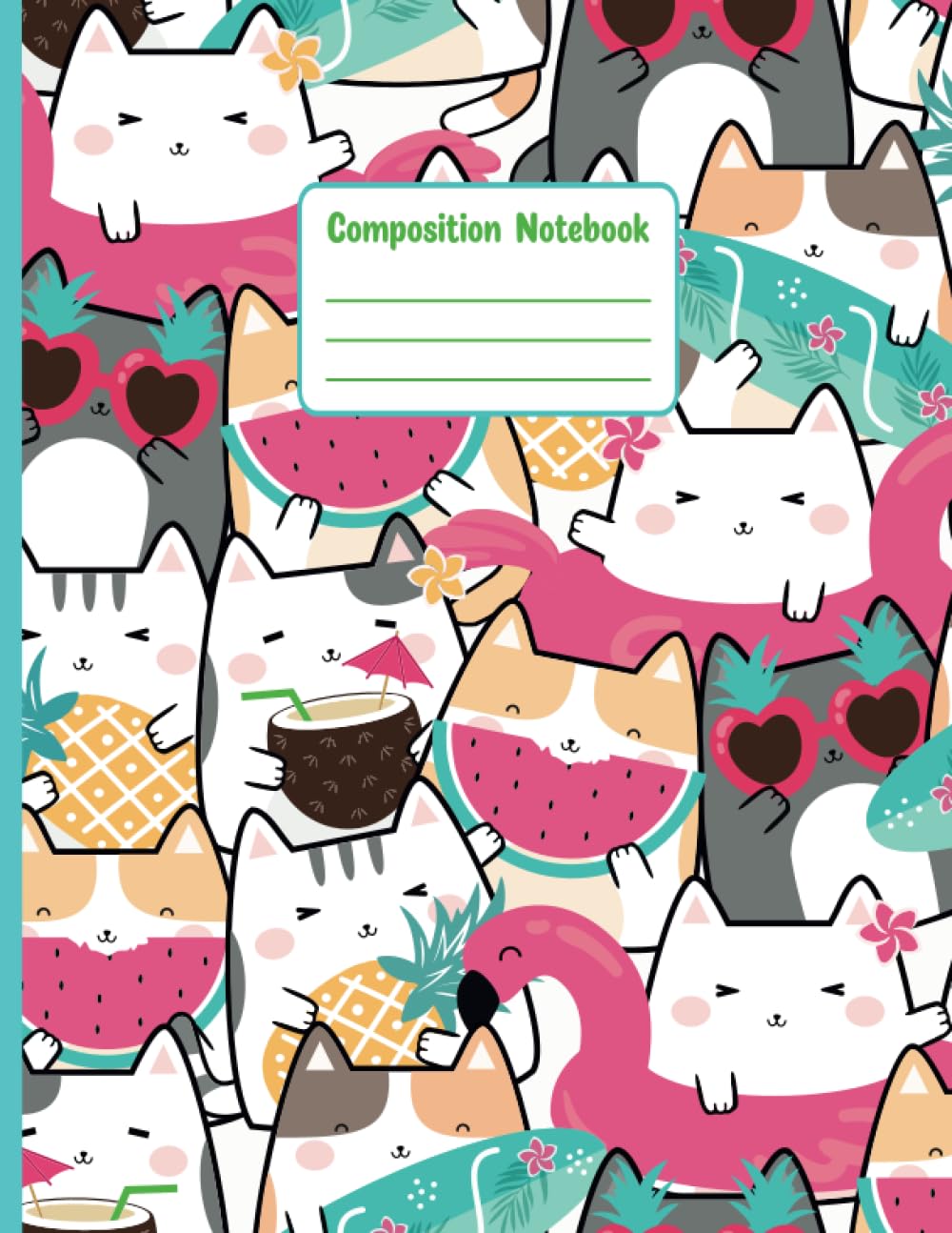 Composition Notebook College Ruled: Kawaii Cats Notebook (Vol.5) | College Ruled Blank Lined Paper | Kawaii Aesthetic Lined Journal Teen, Kids, Students and Adults | 110 Pages 8.5" x 11"