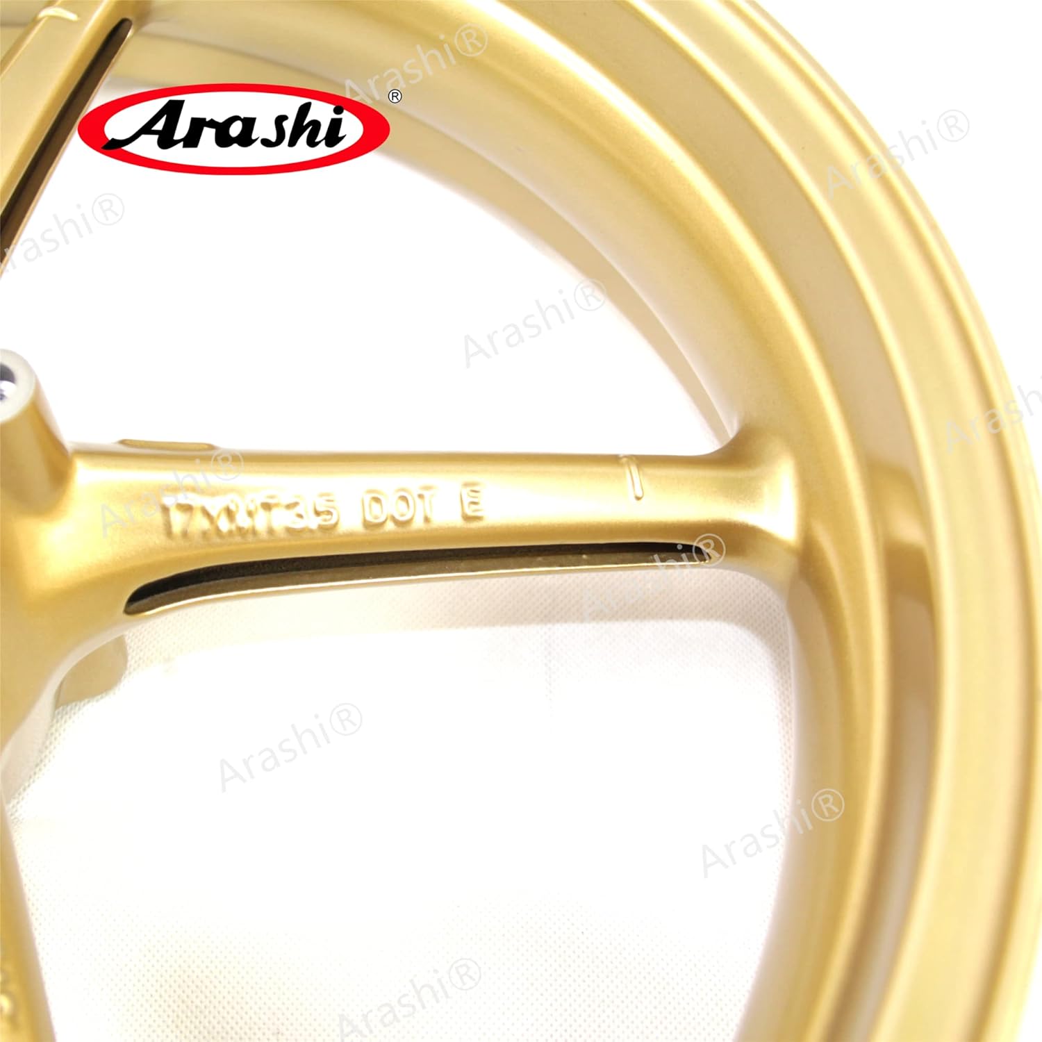 Arashi Front Wheel Rim for Triumph Daytona 675 2006-2012 675R 2011-2012, Street Triple 675 2007-2012 675R 2009-2012, Motorcycle Replacement Accessories Parts Gold