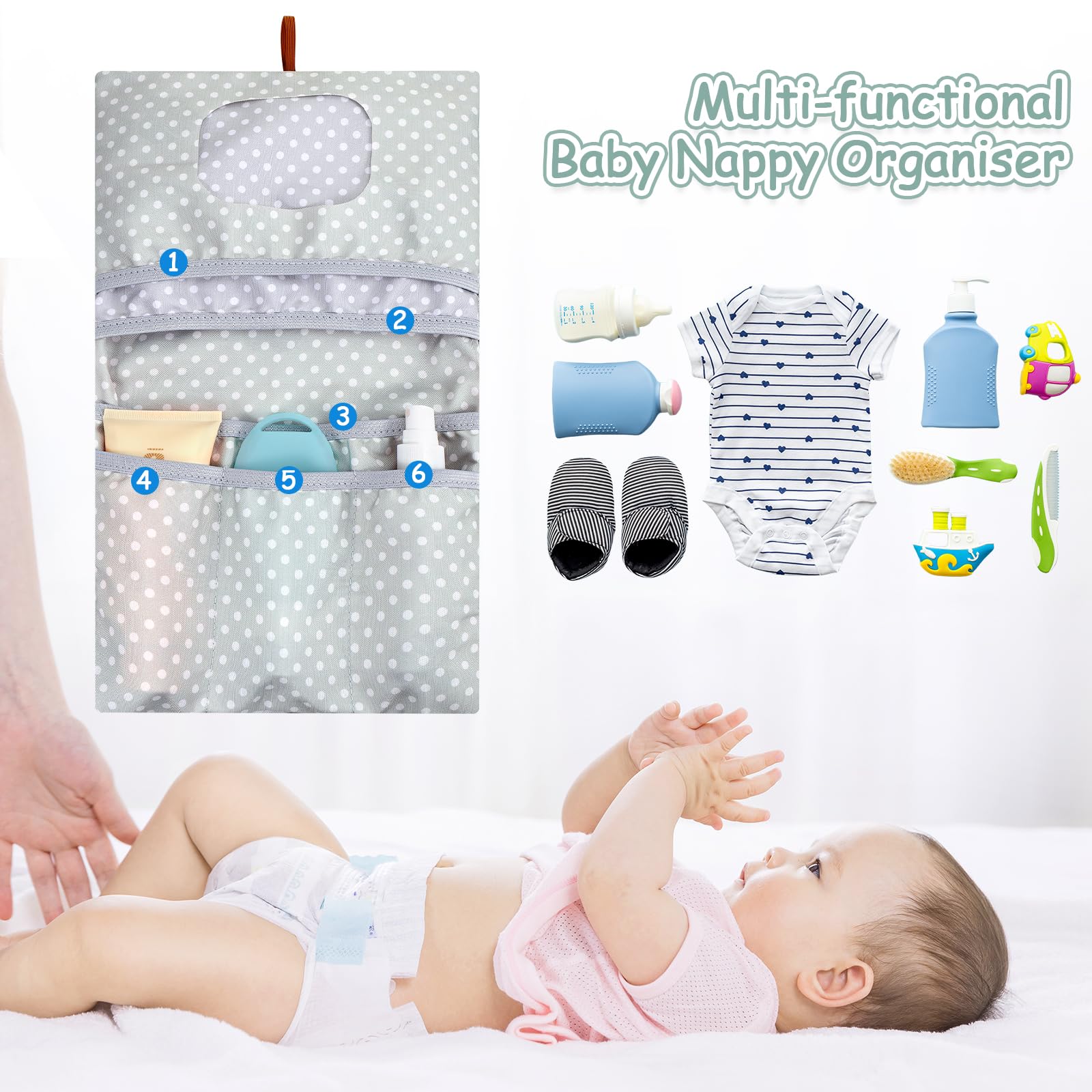 Zocipro Nappy Bag Organiser, 2 in 1 Diaper Bag Organizer and Cosmetic Bag - Image 4