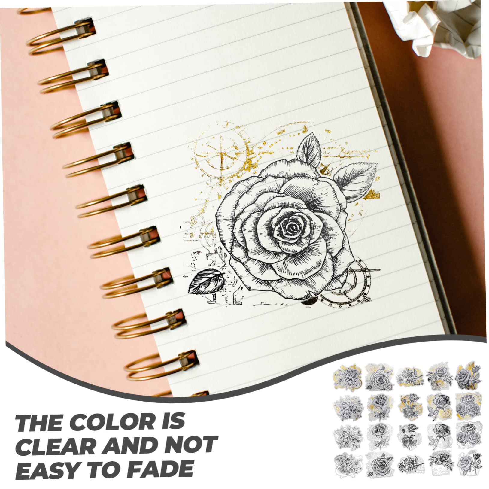 5 Pegatinas De Plantas Para Scrapbooking Estilo Floral Para Agenda Y Planificador.