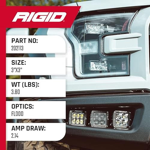 Miniatura 5 de Foco de LED Rigid Industries 202113 (serie D Pro, 3 pulgadas, luz reflectora, pack de 2, universal), 2 unidades