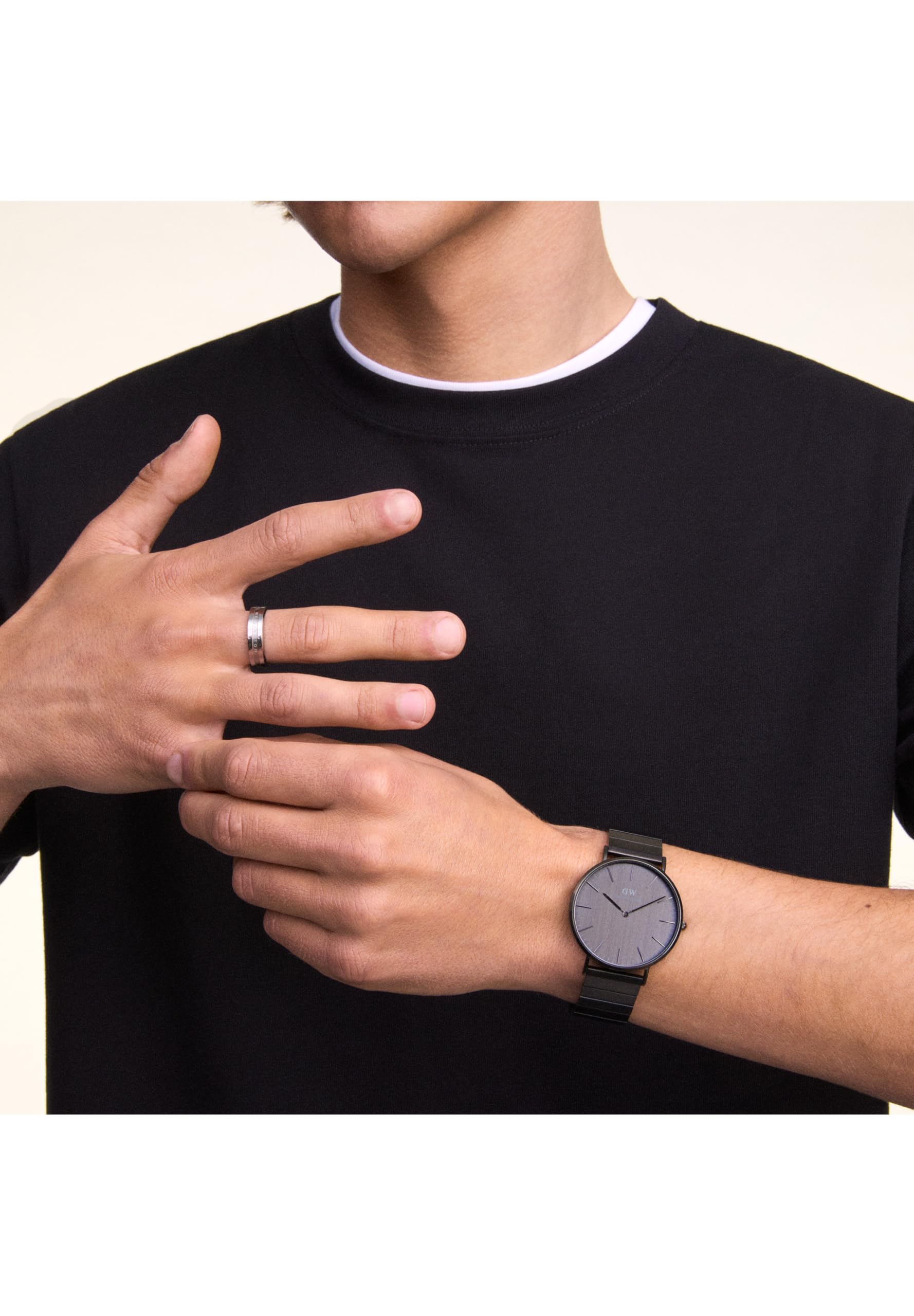 Daniel Wellington Reloj clásico Piano Link 40 mm para Hombre, DW clásico