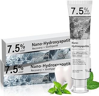 Hydroxyapatite Toothpaste for Advanced Enamel Protection & Tooth Strengthening, Fluoride-Free Fluoride-Free Formula with Gentle Mint, Fresh Breath, Reduce Tooth Sensitivity 2pcs