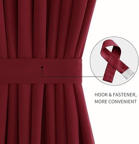 Miniatura 128 de DWCN Cortinas para puerta francesa: cortina térmica con bolsillo para barra para puertas con ventana de cristal, puertas de cocina y patio