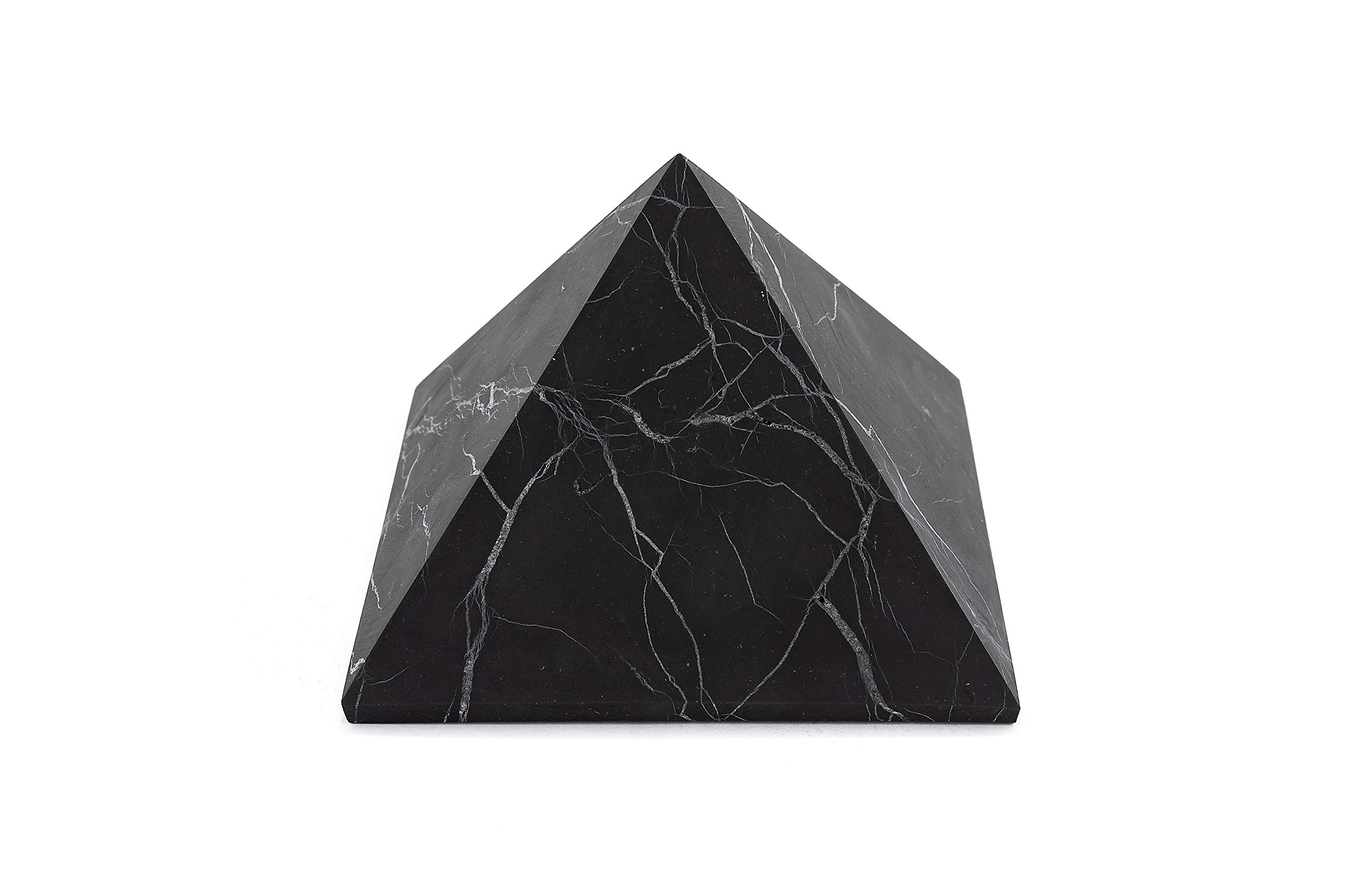 SN NATURSTEIN UG - Shungite Piramide Non Lucida | Pietra preziosa e curativa originaria della Carelia - Protezione Radiazioni Cellulare e EMF - 15 cm