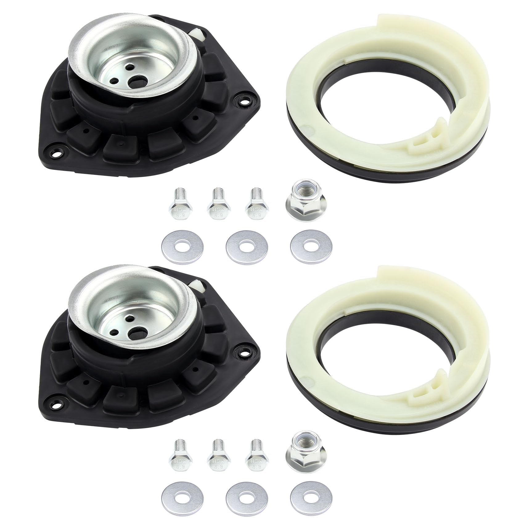 DOCAS 2x Copela de amortiguador Eje delantero,Kit reparación apoyo columna amortiguación 7701207678 7701208891 compatible para Renault Megane 2 Scenic 2 2002-2010